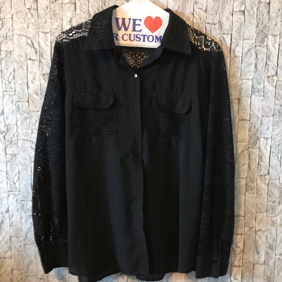 Quintessential black button up shirt size M - Picture 1 of 4
